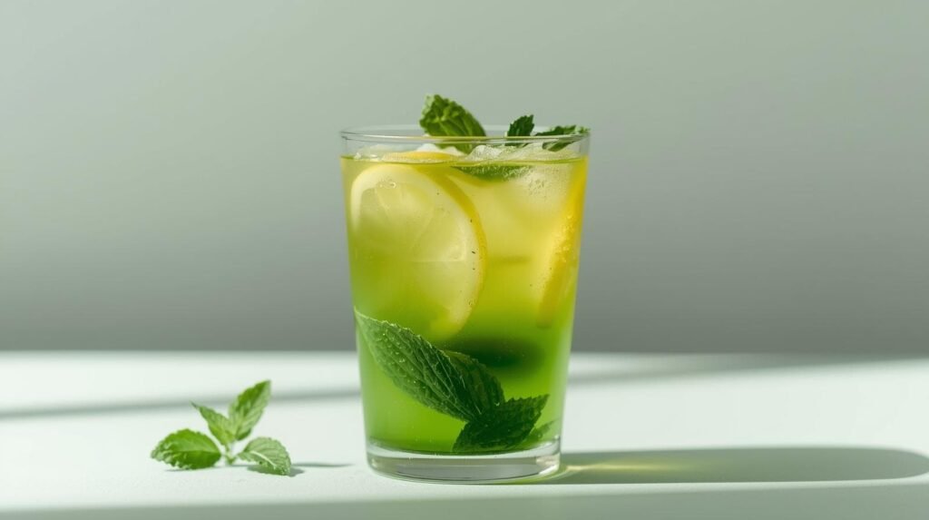 Thé vert détox au citron et menthe